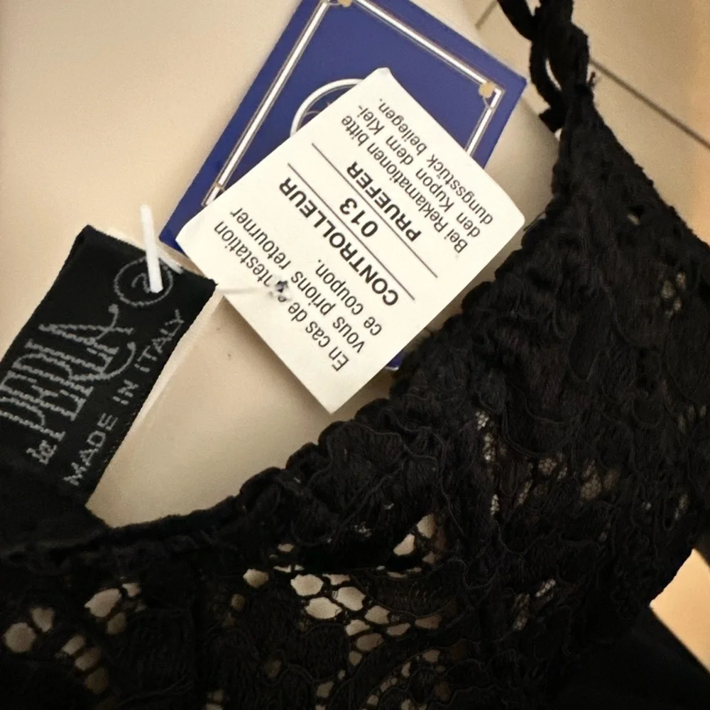 La Perla Documented collectors Black Lace Bodysuit with Fishnet Hosiery